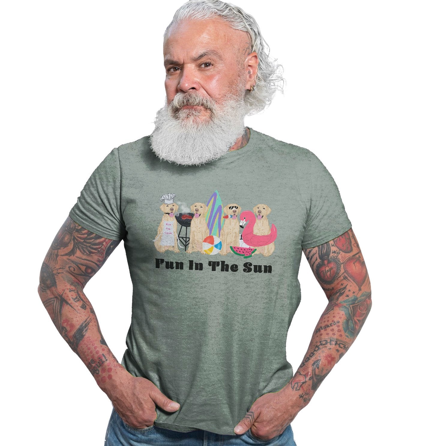 Summer Lineup Yellow Lab - Adult Tri-Blend T-Shirt