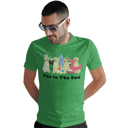 Summer Lineup Yellow Lab - Adult Unisex T-Shirt