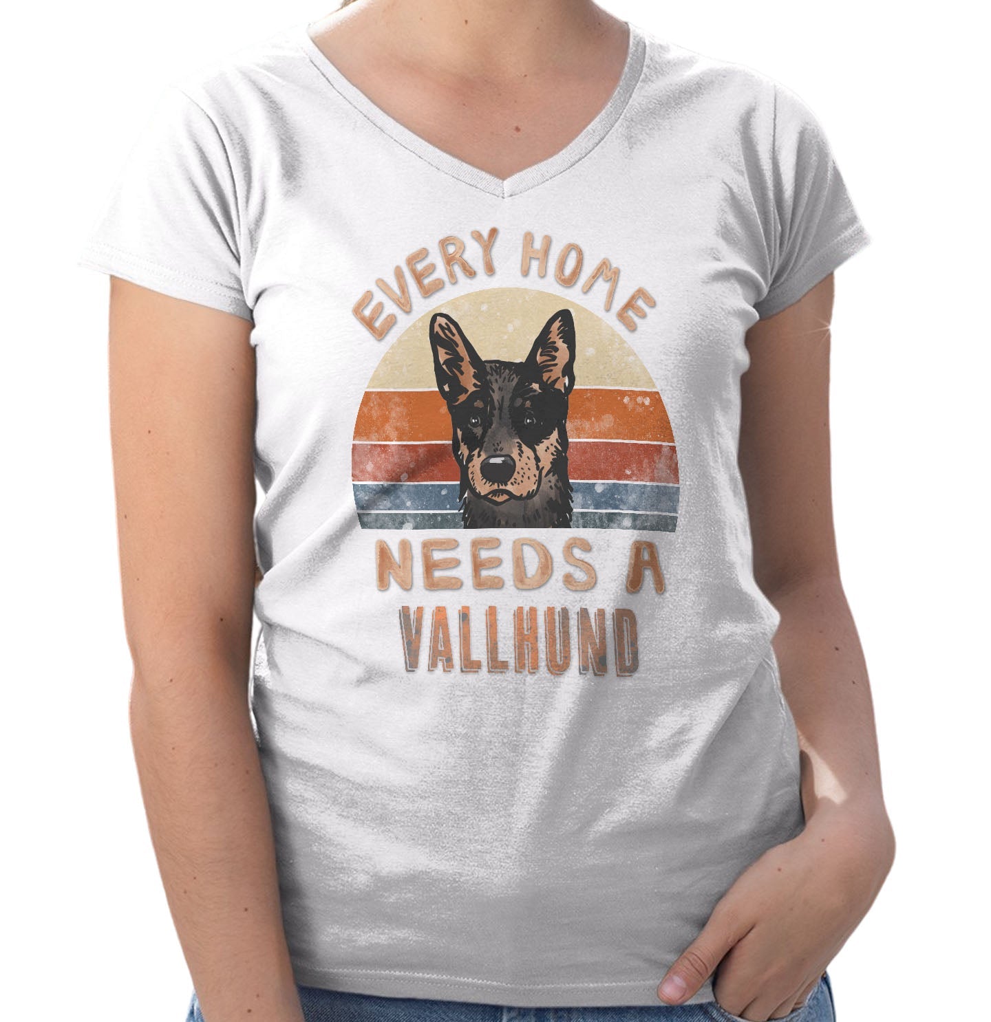 Every Home Needs a Swedish Vallhund - Women's V-Neck T-Shirt