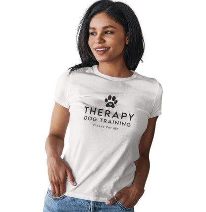 Therapy Dog Training - Women's Fitted T-Shirt