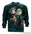 Three Wolf Moon - The Mountain - Long Sleeve 3D Animal T-Shirt