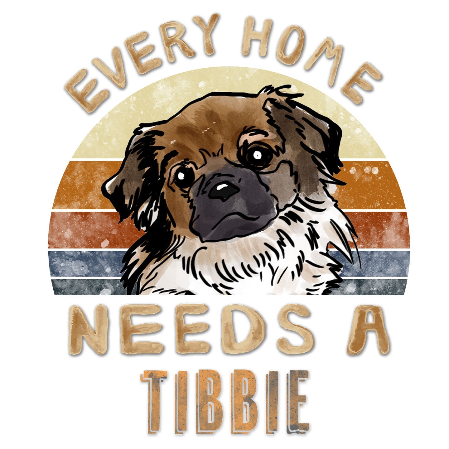 Every Home Needs a Tibetan Spaniel - Women's V-Neck T-Shirt