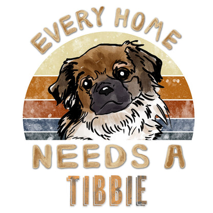 Every Home Needs a Tibetan Spaniel - Women's V-Neck T-Shirt