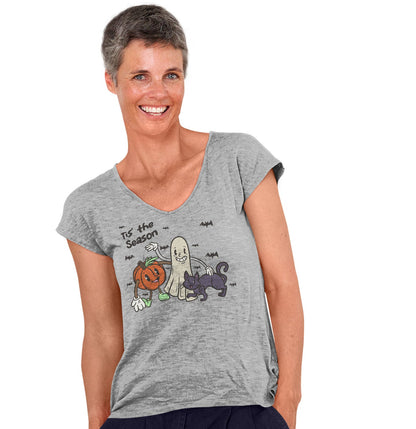 Tis the Halloween Season - Women's V-Neck T-Shirt