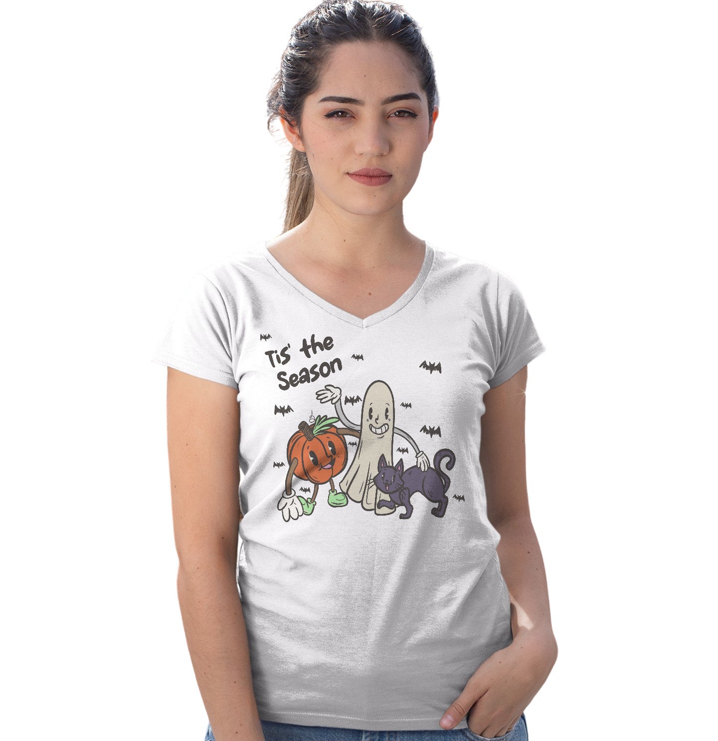 Tis the Halloween Season - Women's V-Neck T-Shirt