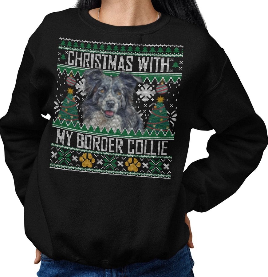 Border collie clearance ugly christmas sweater