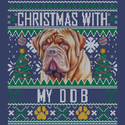 Ugly Sweater Christmas with My Dogue de Bordeaux - Adult Unisex Crewneck Sweatshirt