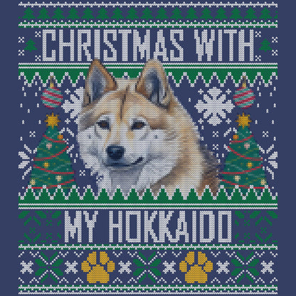 Ugly Sweater Christmas with My Hokkaido - Adult Unisex Crewneck Sweatshirt