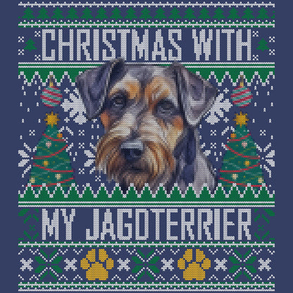 Ugly Sweater Christmas with My Jagdterrier - Adult Unisex Crewneck Sweatshirt