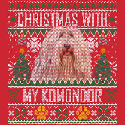 Ugly Sweater Christmas with My Komondor - Adult Unisex Long Sleeve T-Shirt