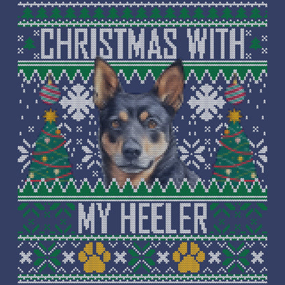 Ugly Sweater Christmas with My Lancashire Heeler - Adult Unisex Crewneck Sweatshirt