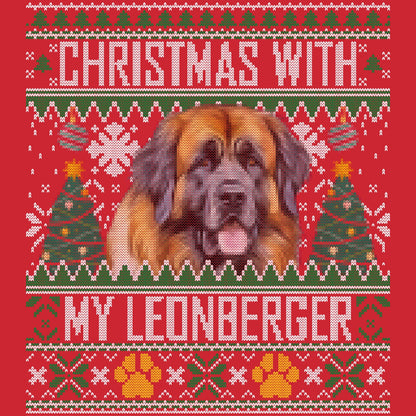 Ugly Sweater Christmas with My Leonberger - Adult Unisex Long Sleeve T-Shirt