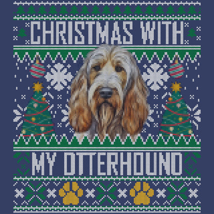 Ugly Sweater Christmas with My Otterhound - Adult Unisex Crewneck Sweatshirt