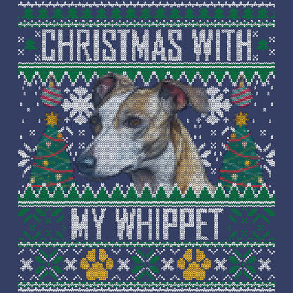 Ugly Sweater Christmas with My Whippet - Adult Unisex Crewneck Sweatshirt