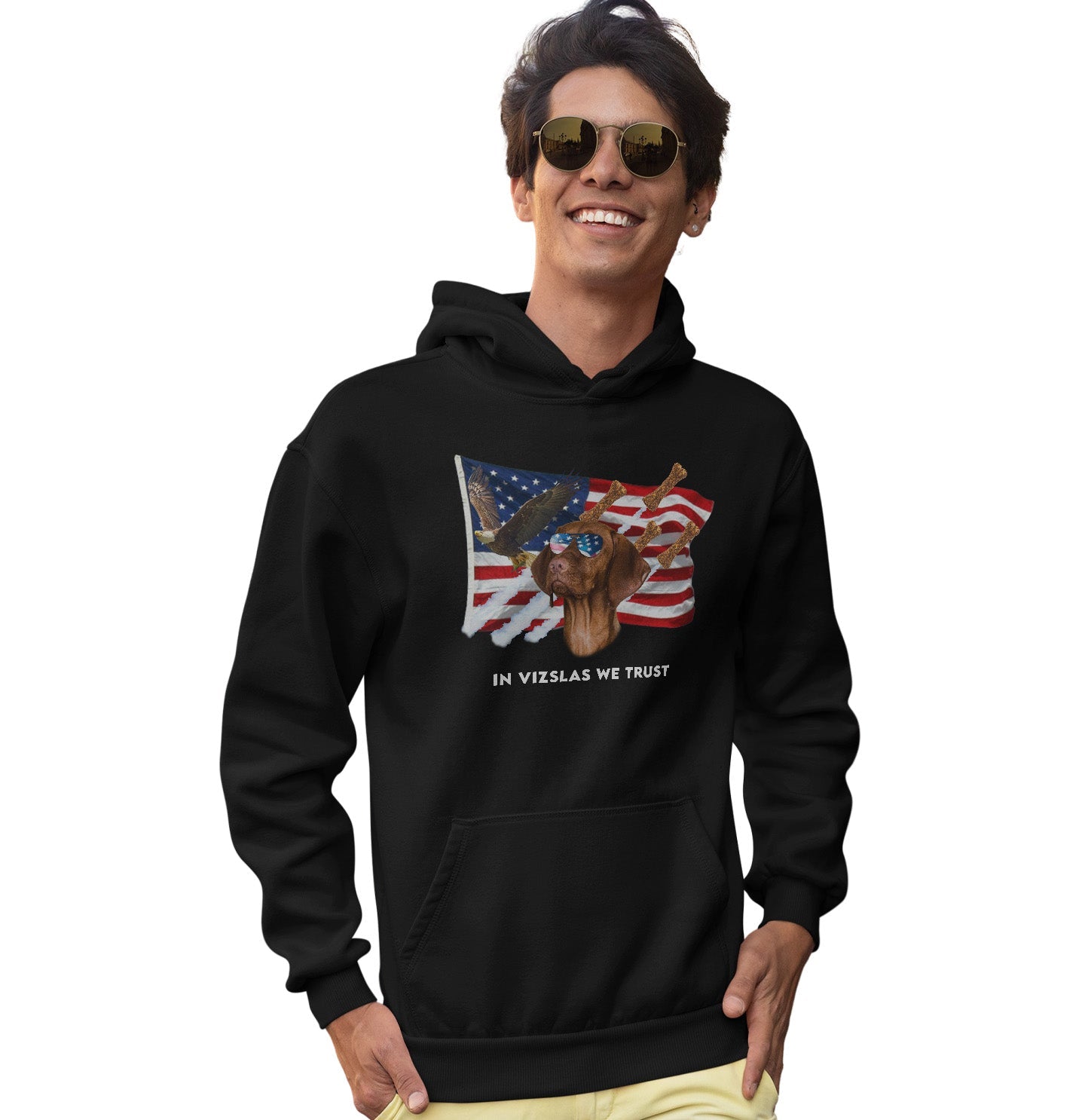 In Vizslas We Trust - Adult Unisex Hoodie Sweatshirt