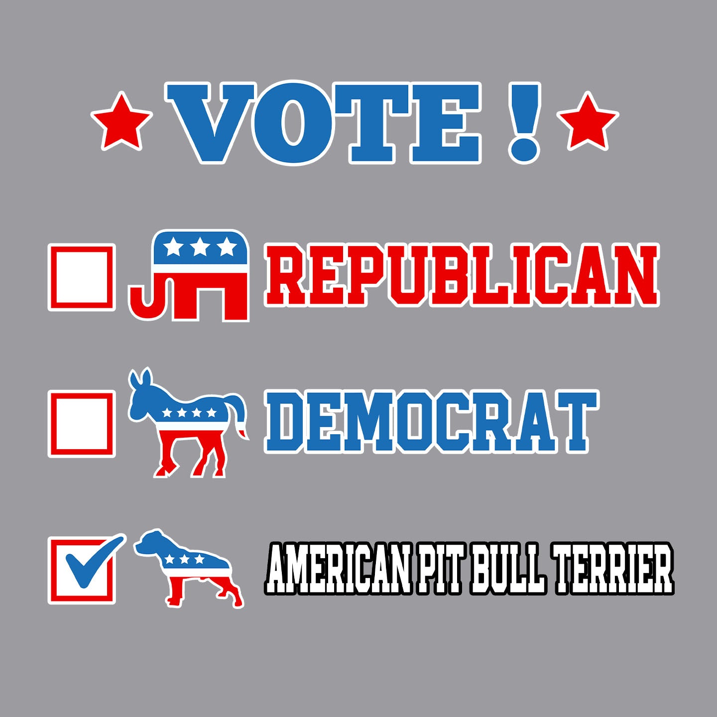 Vote for the American Pit Bull Terrier - Adult Unisex Crewneck Sweatshirt