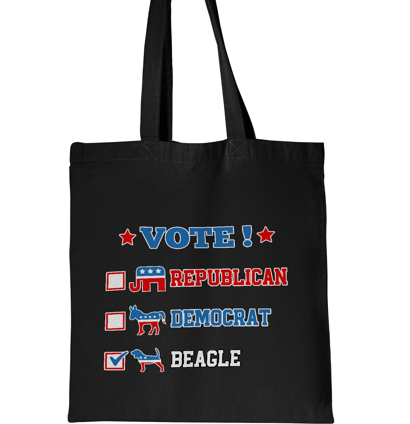 Vote for the Beagle - Cotton Canvas Tote