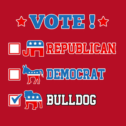 Vote for the Bulldog - Women's V-Neck T-Shirt