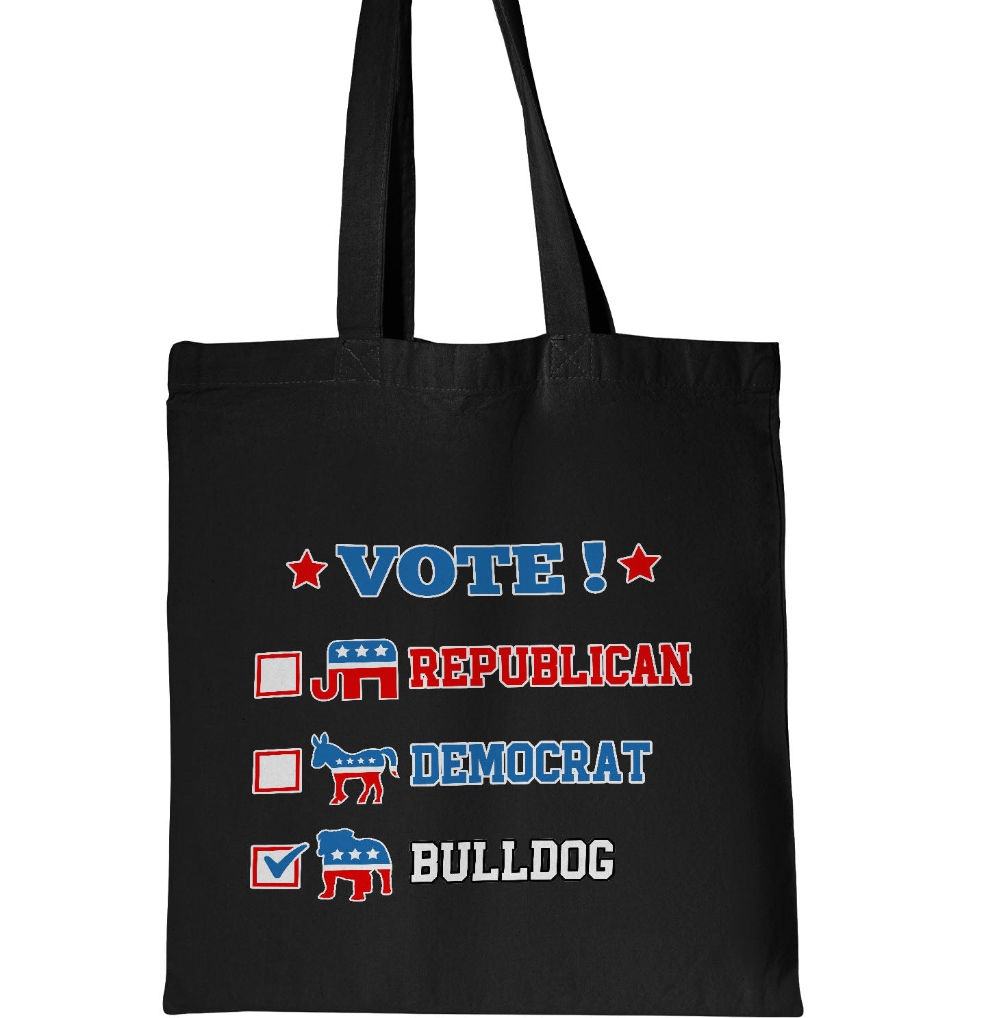 Vote for the Bulldog - Cotton Canvas Tote