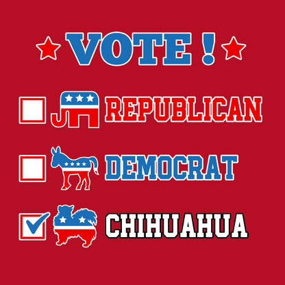 Vote for the Chihuahua (Long-Haired) - Women's V-Neck T-Shirt