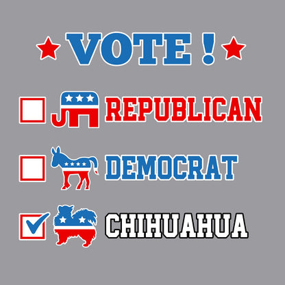 Vote for the Chihuahua (Long-Haired) - Adult Unisex Crewneck Sweatshirt
