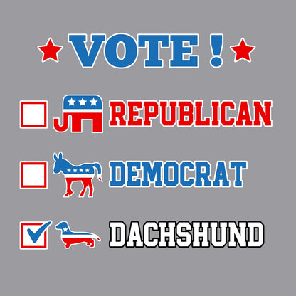 Vote for the Dachshund (Short-Haired) - Adult Unisex Crewneck Sweatshirt