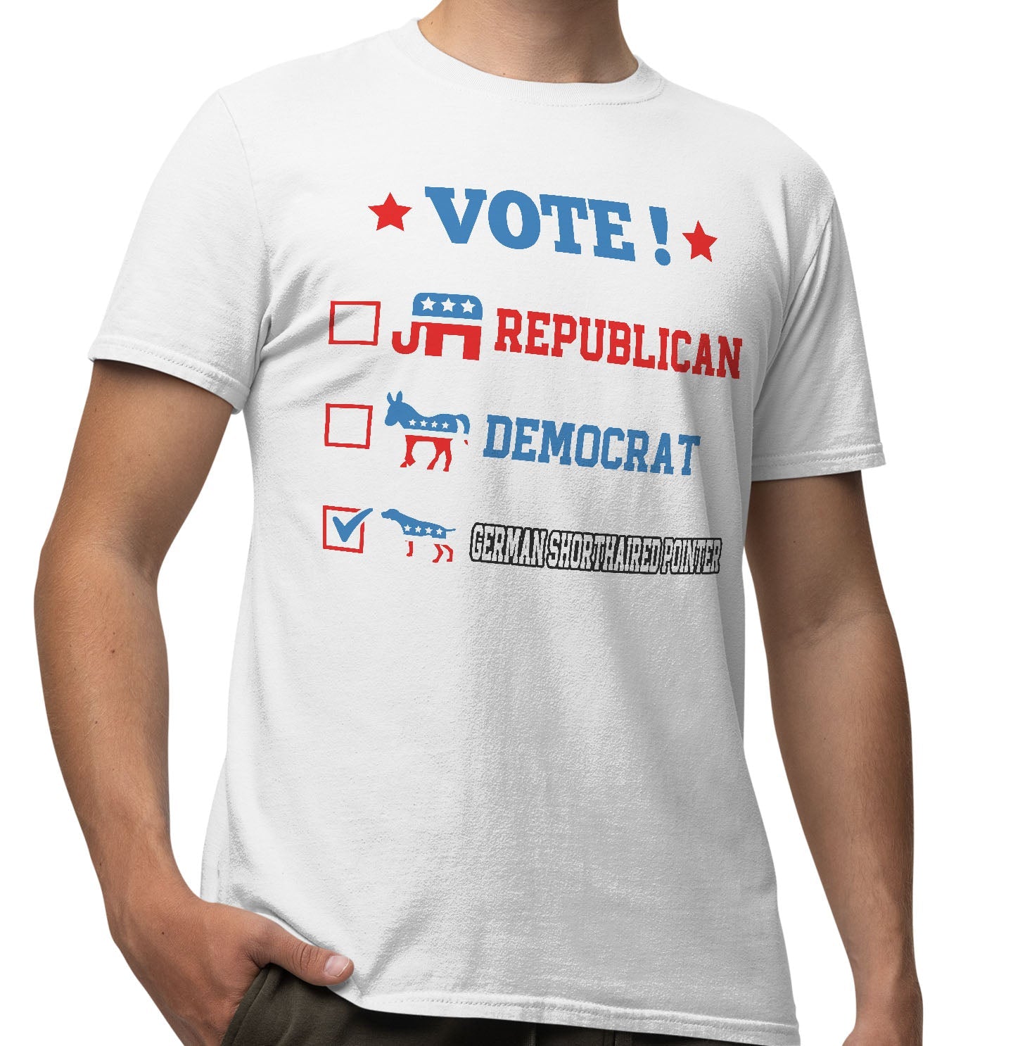Vote for the German Shorthaired Pointer - Adult Unisex T-Shirt