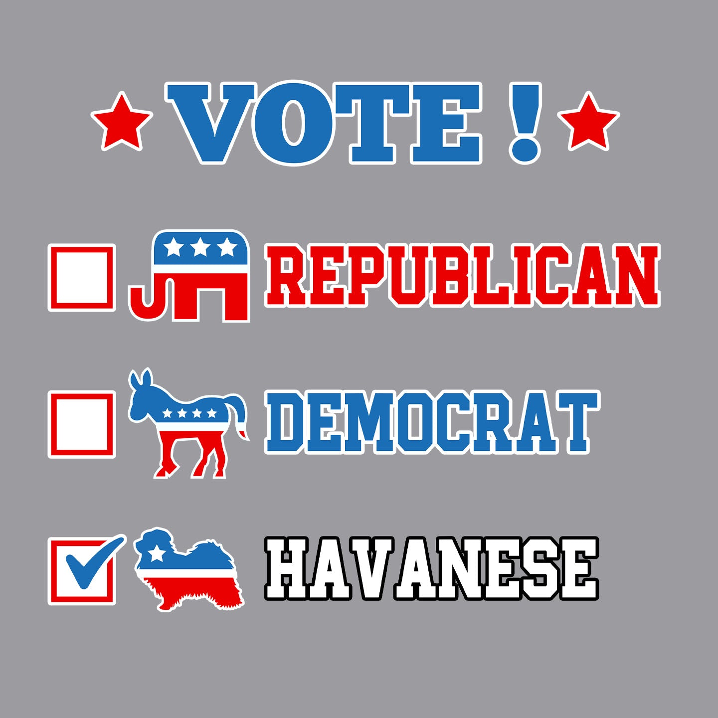Vote for the Havanese - Adult Unisex Crewneck Sweatshirt