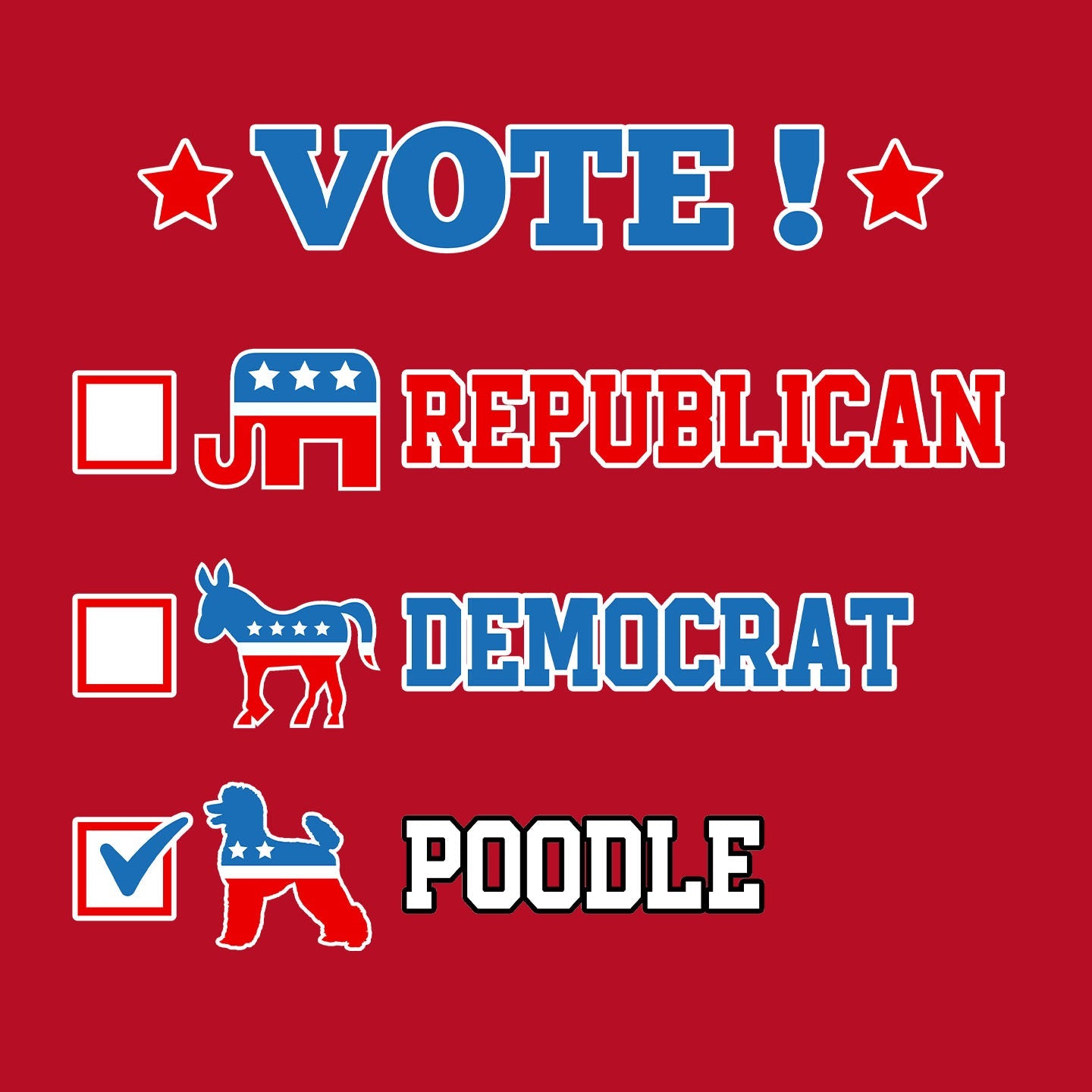 Vote for the Poodle (Sporting) - Women's V-Neck T-Shirt