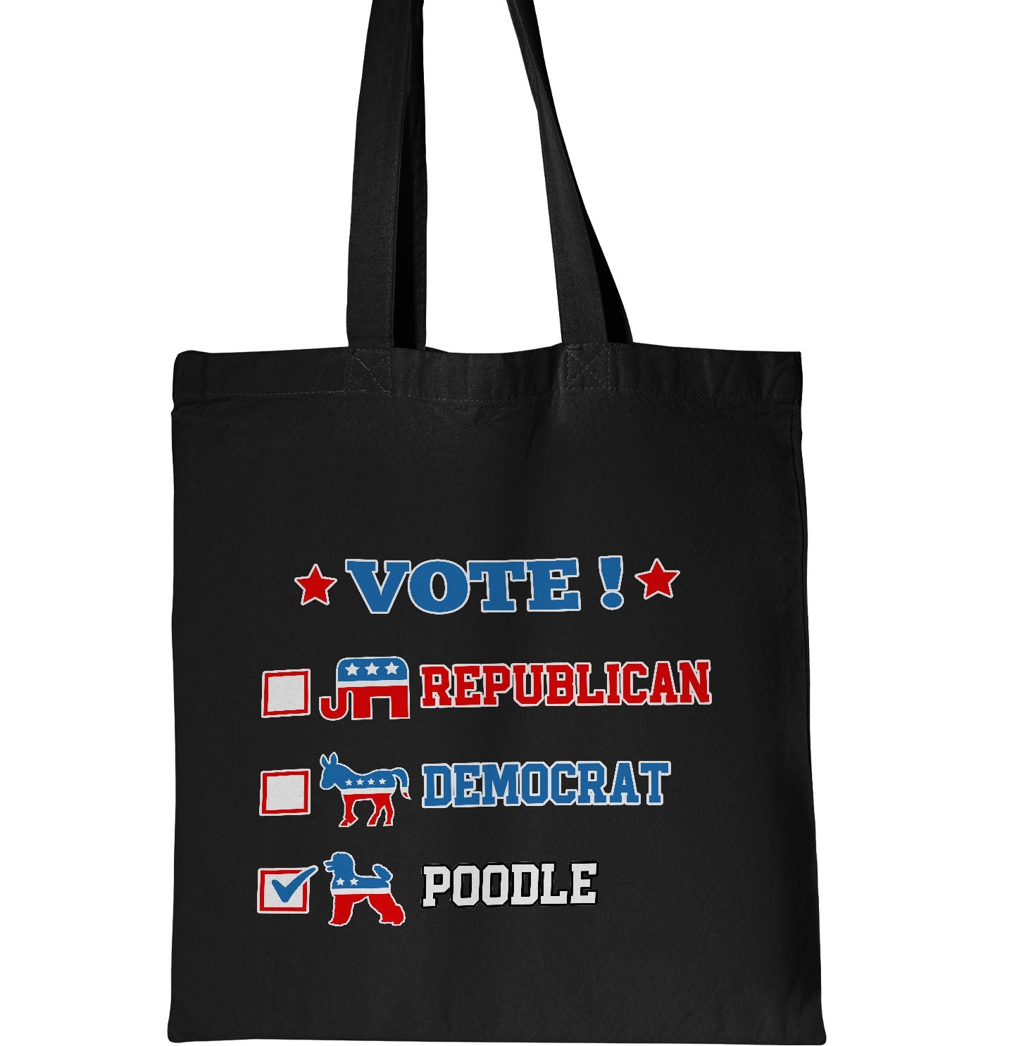 Vote for the Poodle (Sporting) - Cotton Canvas Tote