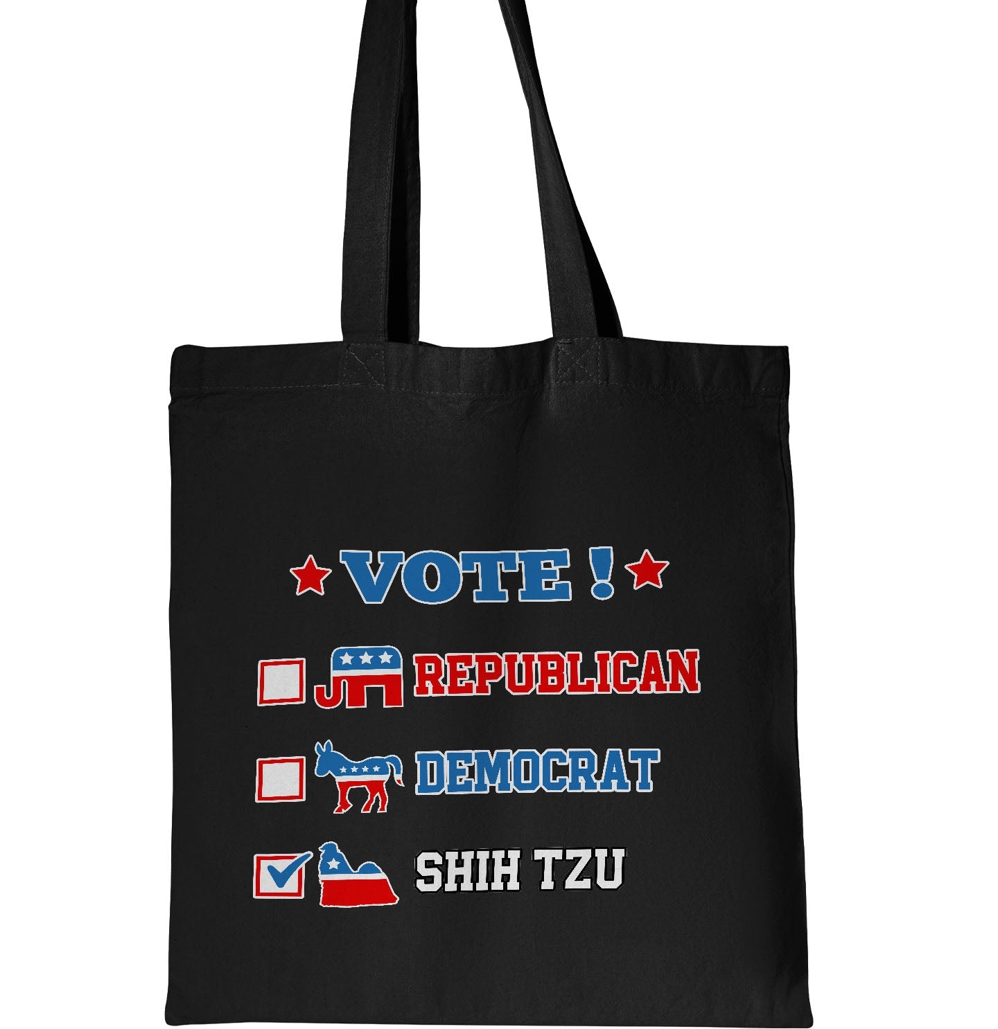 Vote for the Shih Tzu - Cotton Canvas Tote