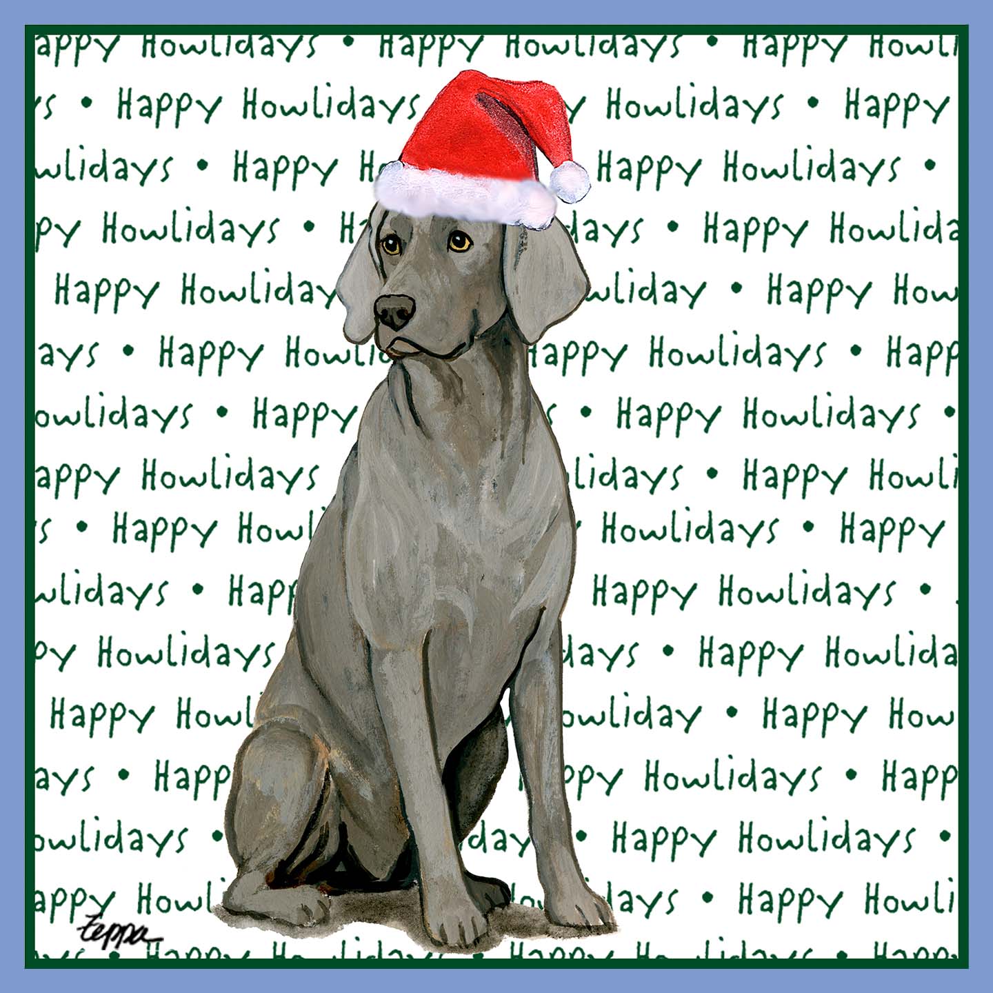Weimaraner Happy Howlidays Text - Women's Tri-Blend T-Shirt