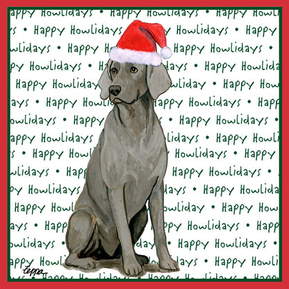 Weimaraner Happy Howlidays Text - Kids' Unisex T-Shirt