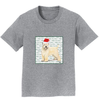 Soft Coated Wheaten Terrier Happy Howlidays Text - Kids' Unisex T-Shirt