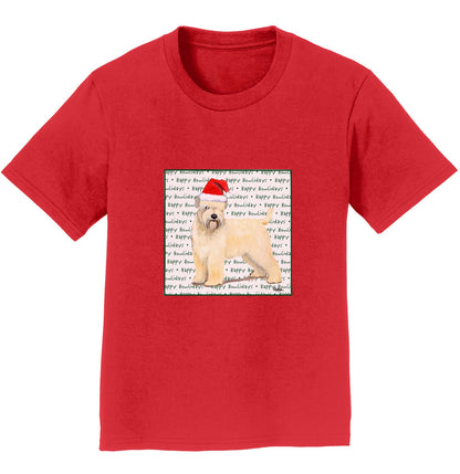 Soft Coated Wheaten Terrier Happy Howlidays Text - Kids' Unisex T-Shirt