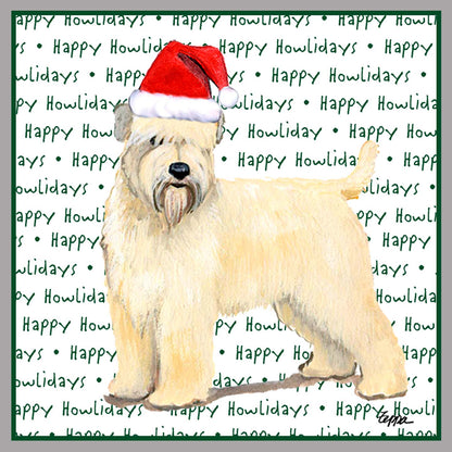 Soft Coated Wheaten Terrier Happy Howlidays Text - Kids' Unisex Hoodie Sweatshirt