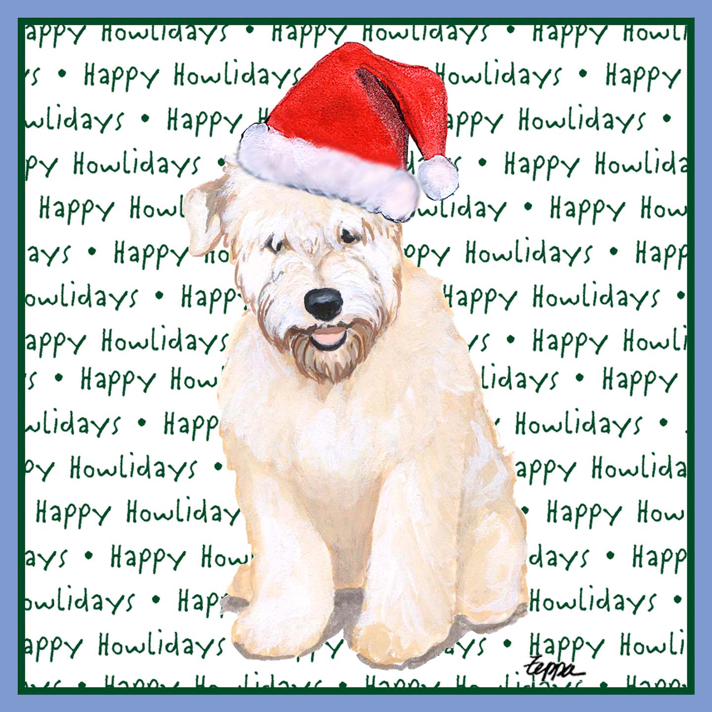 Soft Coated Wheaten Terrier Puppy Happy Howlidays Text - Women's Tri-Blend T-Shirt