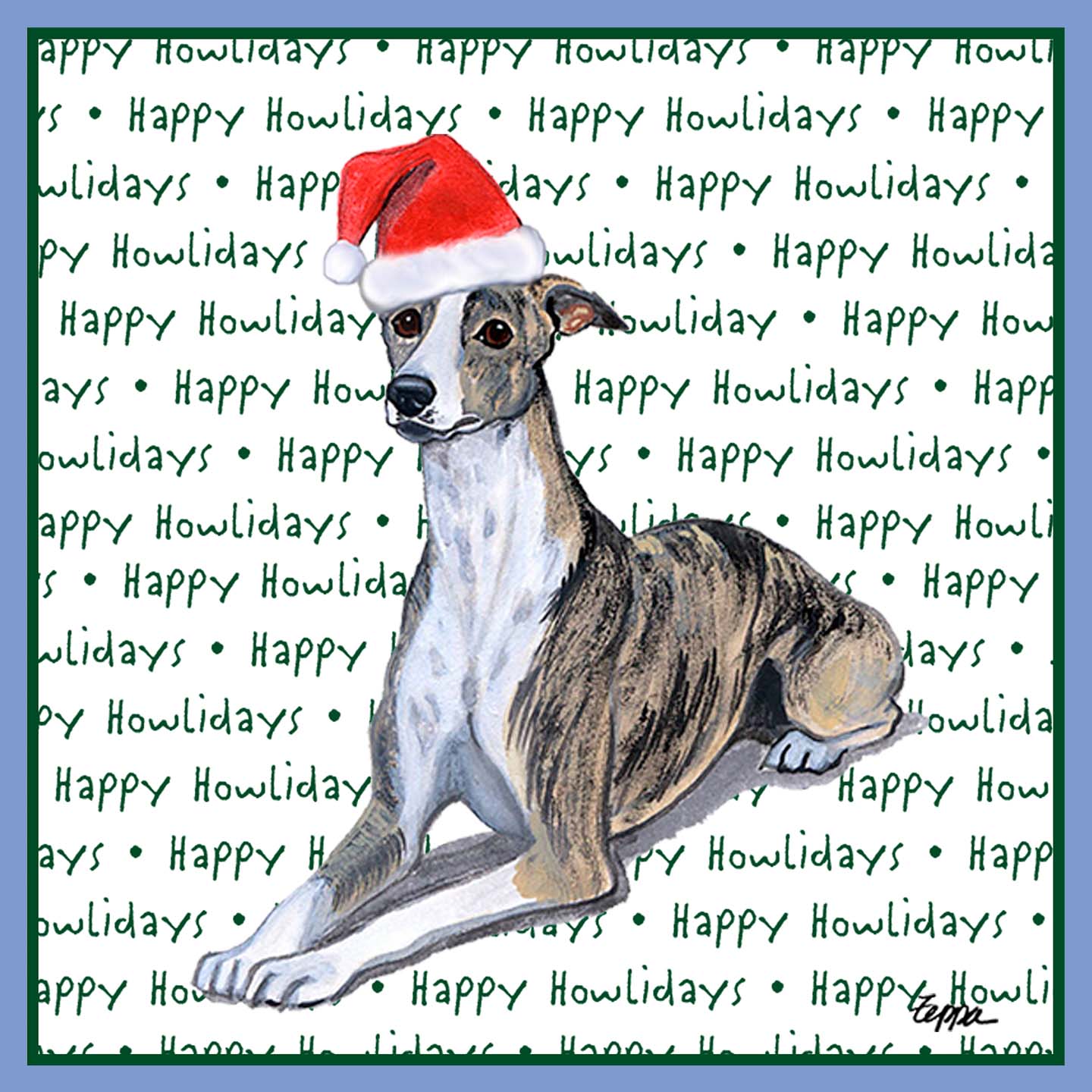 Whippet Happy Howlidays Text - Women's Tri-Blend T-Shirt