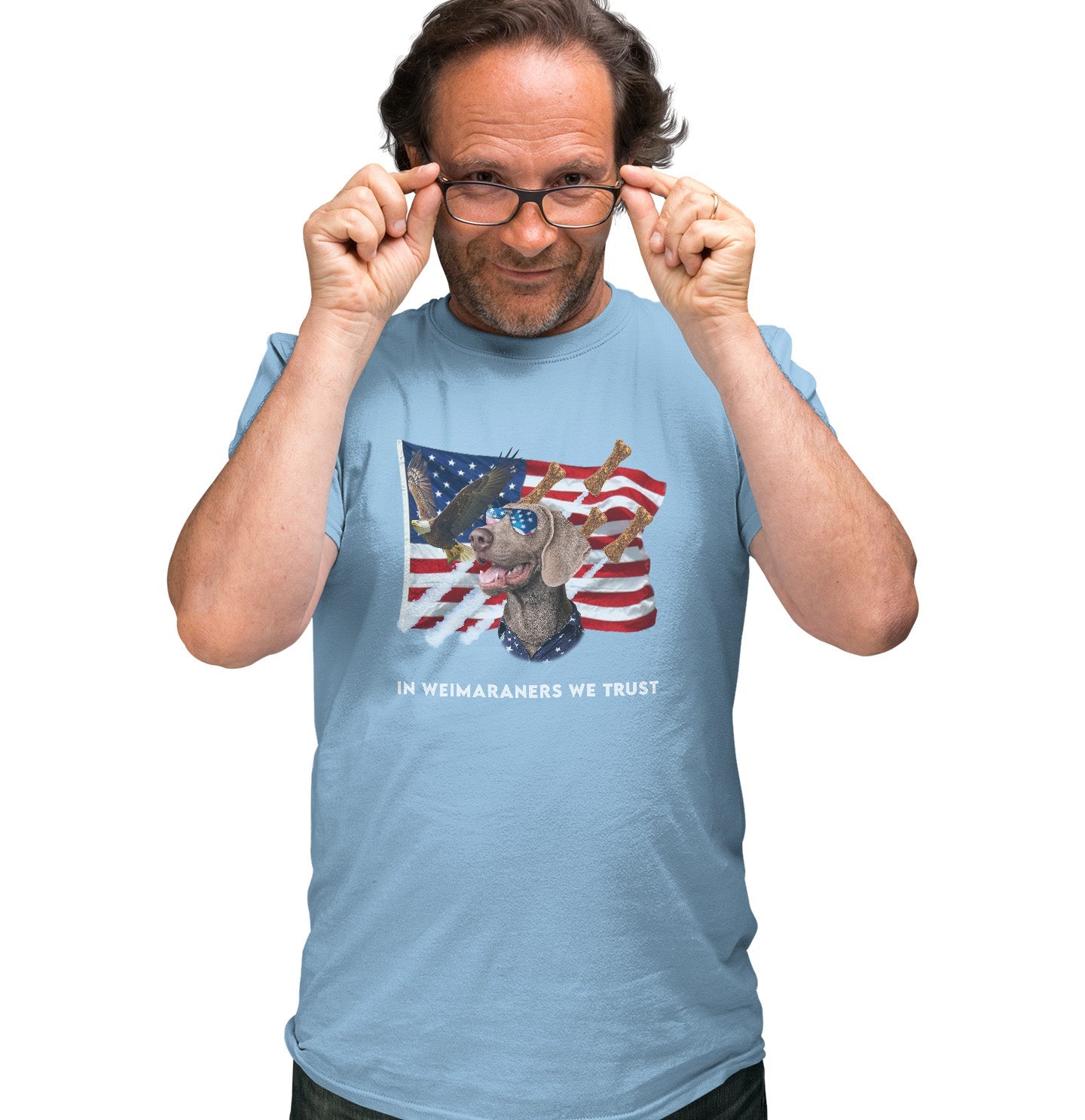 In Weimaraners We Trust - Adult Unisex T-Shirt