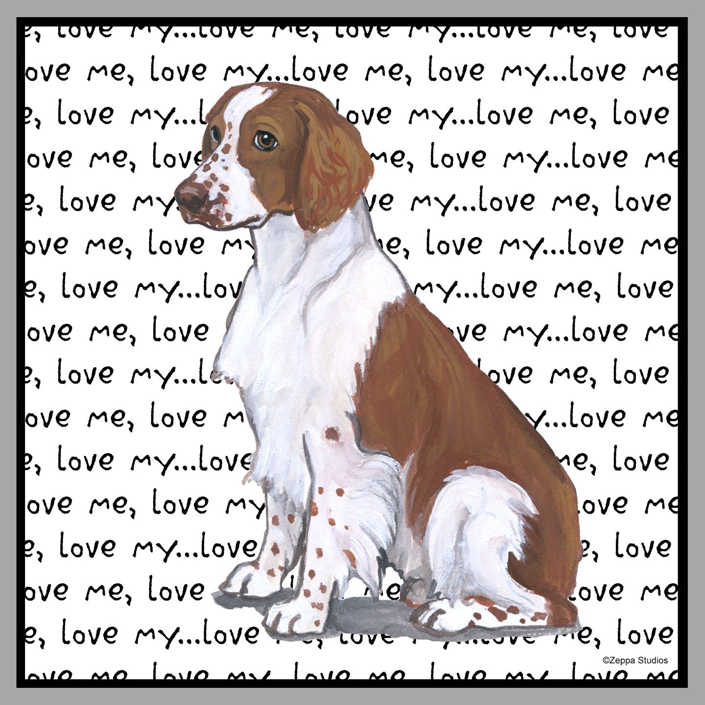 Welsh Springer Spaniel Love Text - Women's V-Neck Long Sleeve T-Shirt
