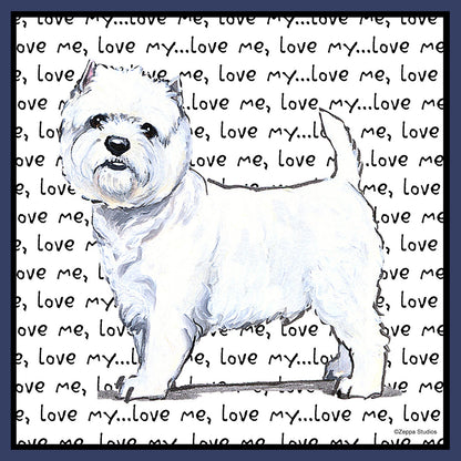 Westie Love Text - Adult Unisex Crewneck Sweatshirt