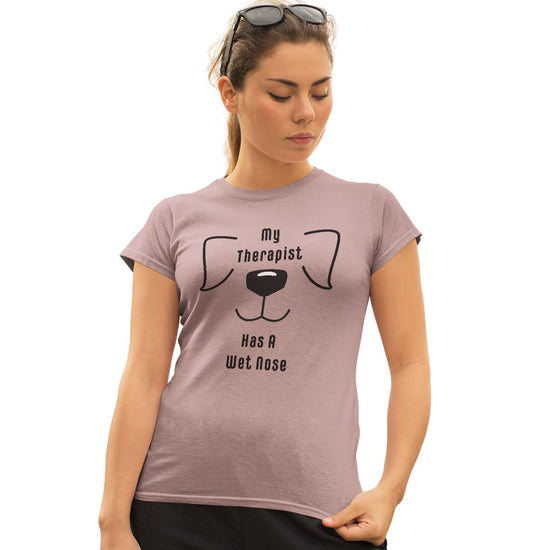Animal Pride - My Therapist Has A Wet Nose - Women's Fitted T-Shirt