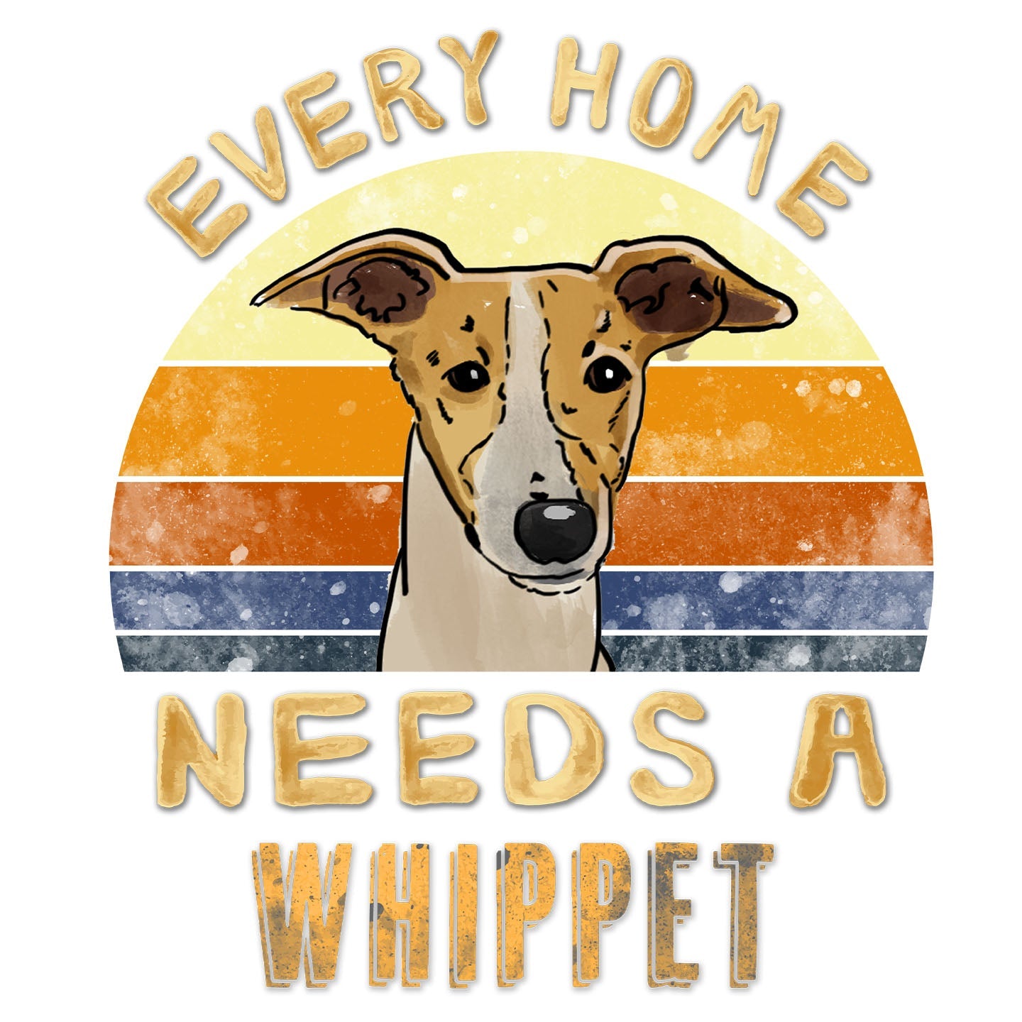 Every Home Needs a Whippet - Women's V-Neck T-Shirt