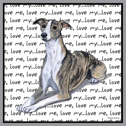 Whippet Love Text - Adult Unisex Crewneck Sweatshirt