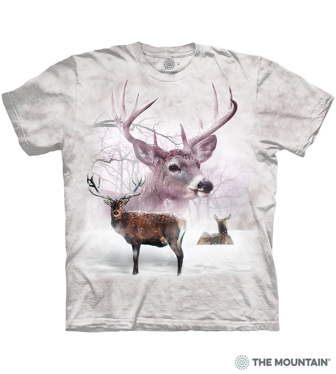 Wintertime Deer - The Mountain - 3D Animal T-Shirt