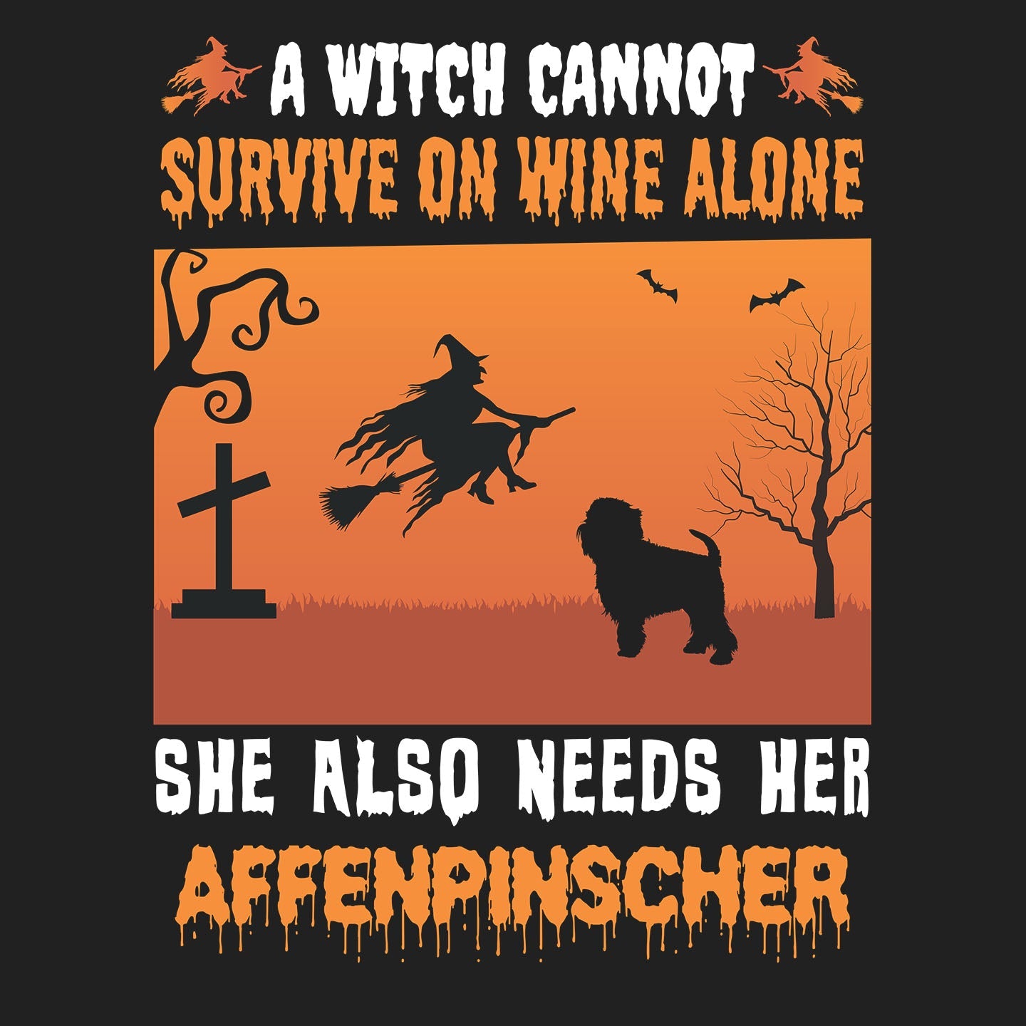 A Witch Needs Her Afghan Hound - Adult Unisex T-Shirt