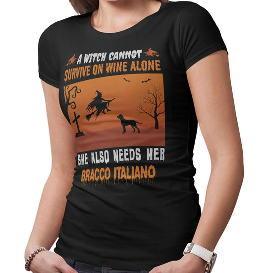 A Witch Needs Her Bracco Italiano - Women's Fitted T-Shirt