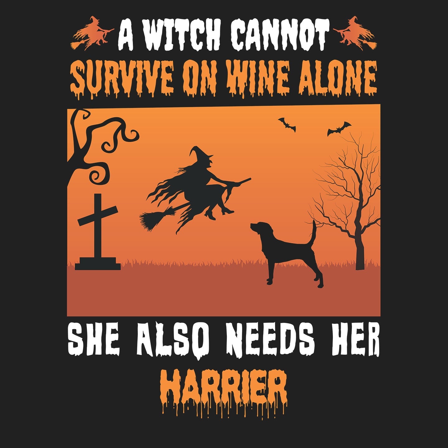 A Witch Needs Her Harrier - Women's V-Neck T-Shirt