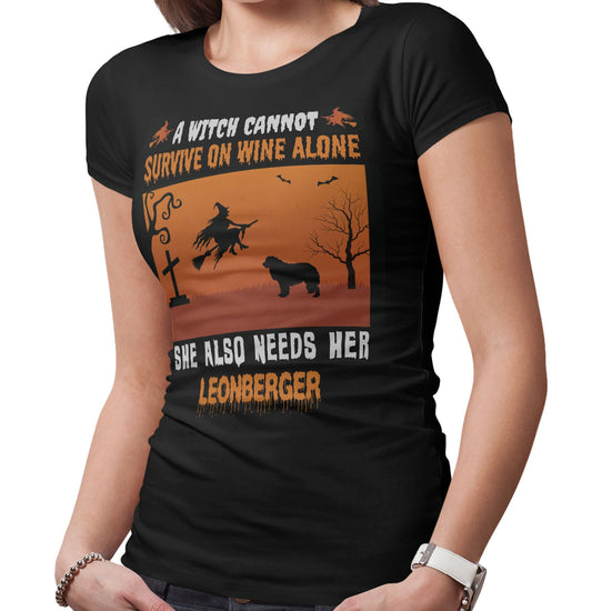 A Witch Needs Her Leonberger - Women's Fitted T-Shirt