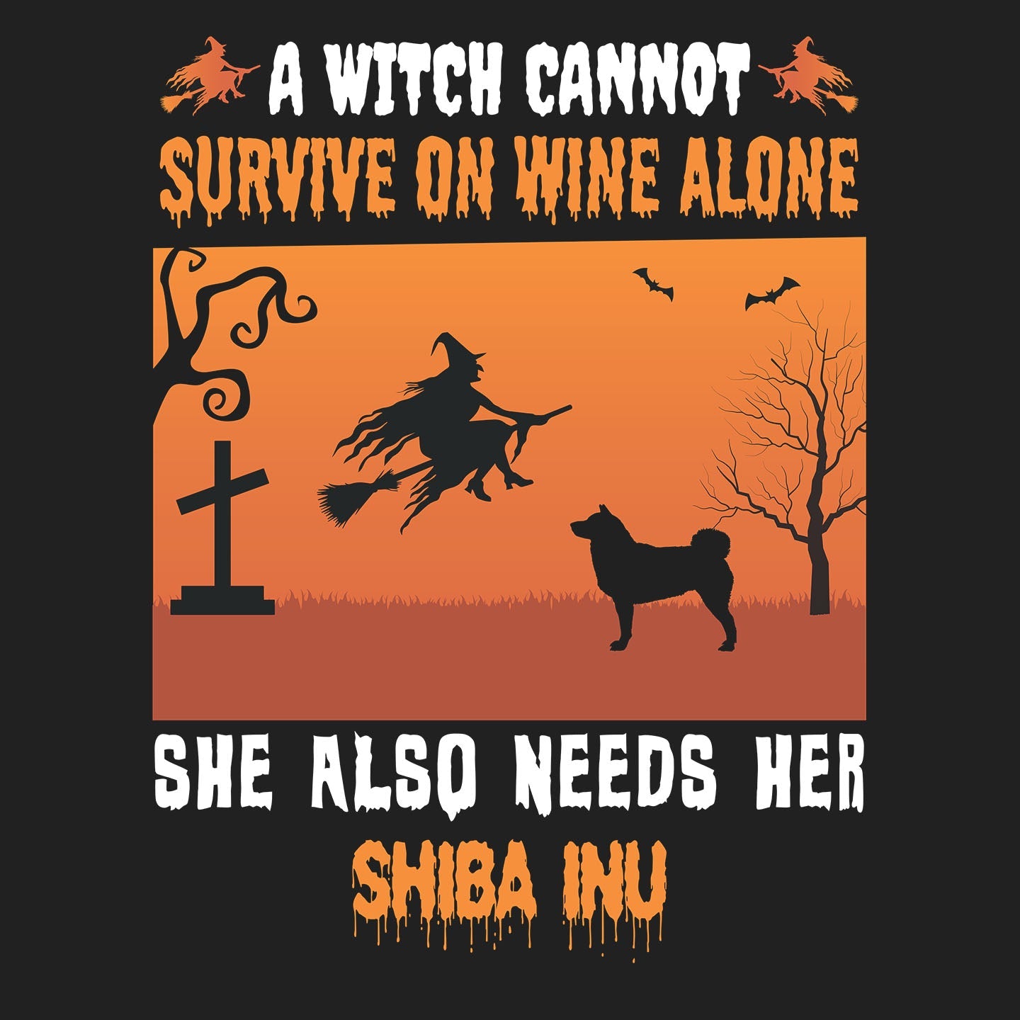 A Witch Needs Her Shiba Inu - Adult Unisex Crewneck Sweatshirt